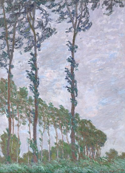 Effet de vent, série des Peupliers - Claude Monet