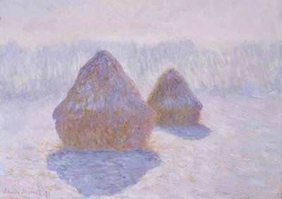 Meules de foin (Effet de neige et de soleil) - Claude Monet