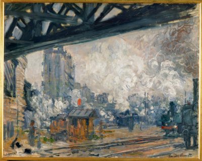 La Gare Saint-Lazare, vue extérieure - Claude Monet