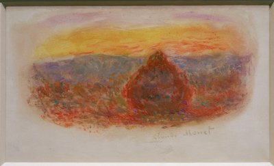 Meule, soleil couchant - Claude Monet