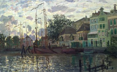 Le barrage à Zaandam, soir - Claude Monet