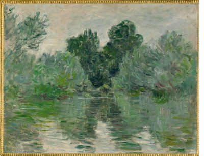 Un bras de la Seine (oil on canvas) - Claude Monet