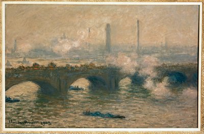 Pont de Waterloo. Journée grise (huile sur toile) - Claude Monet
