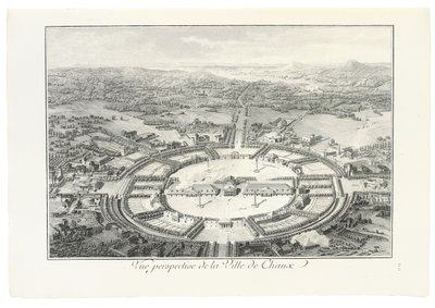 Vue en perspective de la ville de Chaux, 1804 - Claude Nicolas Ledoux