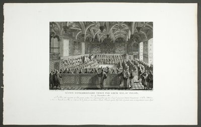 Special Session Held by Louis XVI at the Palace, from the series Tableaux historiques de la Révolution française - Claude Niquet