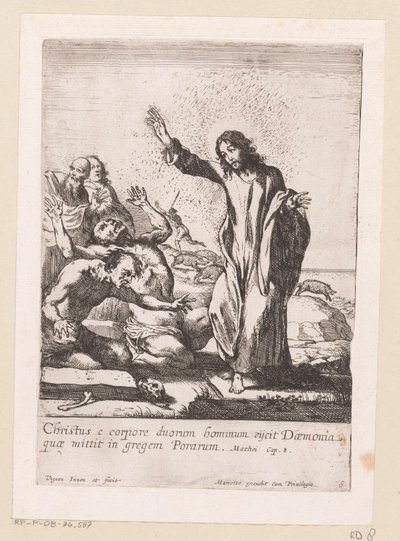 Christ libère deux possédés de démons Miracula Domini Nostri Jesu Christi - Claude Vignon