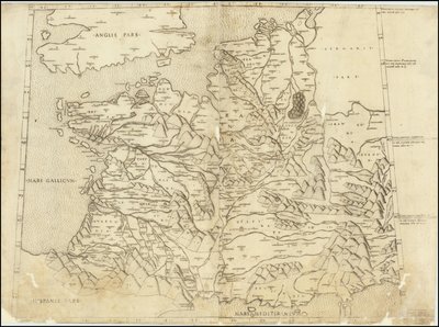 1507 Carte ptolémaïque de la France - Claudius Ptolemy