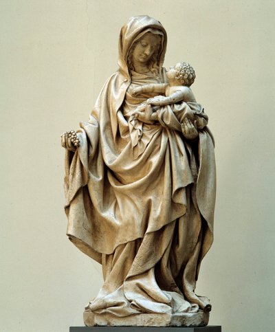 Vierge à la grappe. Statue attribuée à Claus de Werve de l