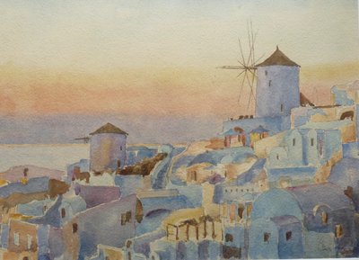 Santorin Oia – Coucher de Soleil, Heure d