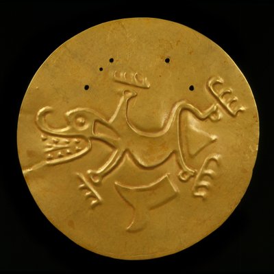 Disque Pectoral avec Crocodile, 300-1550 AD - Coclé Gran