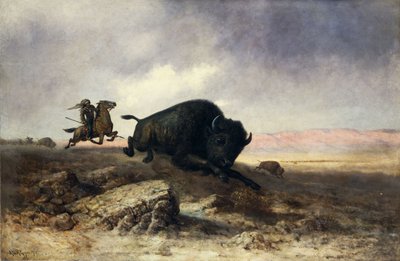 Chasse au bison - Colin Campbell Cooper