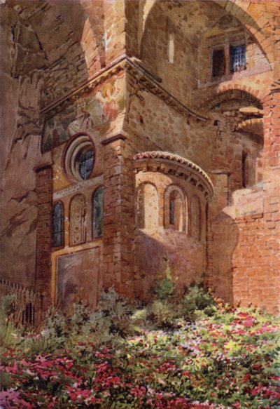 Sacro Speco avec Roseto, abside de la chapelle la plus basse, Subiaco - Commendator Formilli