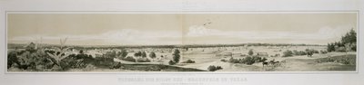 Panorama de la ville de Neu-Braunfels au Texas pris du côté sud-ouest en été 1847 - Conrad Caspar (after) Rordorf