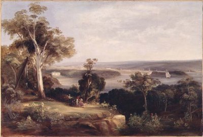 Paysage boisé avec une vue lointaine de Sydney - Conrad Martens