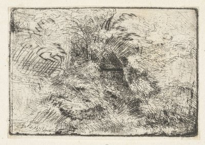 Paysage forestier avec cabane entre les arbres - Constantijn à Renesse (possibly)
