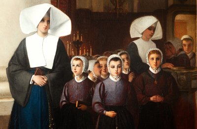 Les orphelins (détail) - Constantin Emile Meunier