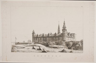 Danois : Kronborg vu du côté nord-ouest - Constantin Hansen