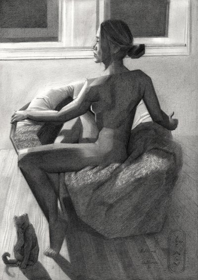 Femme nue près d