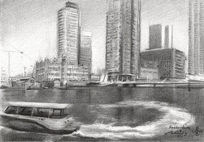 Esquisse de la ville de Rotterdam - Corné Akkers