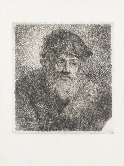 Vieil homme avec barbe et bonnet - Cornelia Scheffer Lamme