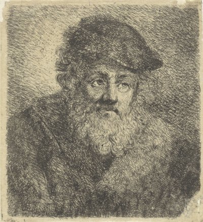 Vieil homme avec barbe et bonnet - Cornelia Scheffer Lamme