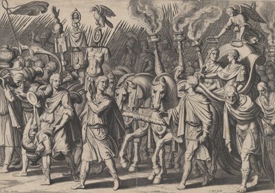 Planche 7 : Procession Triomphale après la Victoire sur les Turcs, des Triomphes de Charles V - Cornelis Boel