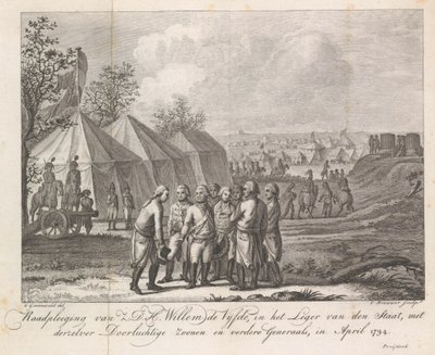 Guillaume V avec ses fils dans le camp militaire, 1794 - Cornelis Brouwer