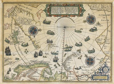 Carte du troisième voyage de Willem Barentsz, 1598 - Cornelis Claesz