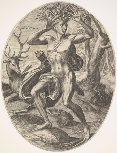 Cyparissus de la série Les Dieux ruraux, 1565 - Cornelis Cort