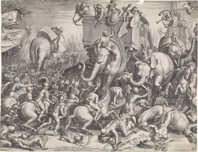 Bataille de Zama entre Scipion et Hannibal - Cornelis Cort