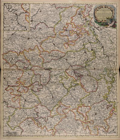 Comté et gouvernement generale de Champagne : ou sont la vraye Champagne, la Brie, le Remois, Retelois, Senonois, la Pertois, Bassigny et le village et divise en plusieurs election - Cornelis Danckerts