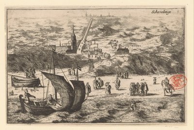 Vue sur Scheveningen depuis la mer - Cornelis Elandts