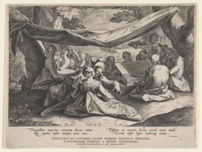 Fête musicale en plein air, fin 16e-début 17e siècle - Cornelis Galle I