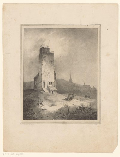 Tour dans un paysage de dunes - Cornelis Gerrit Verburgh