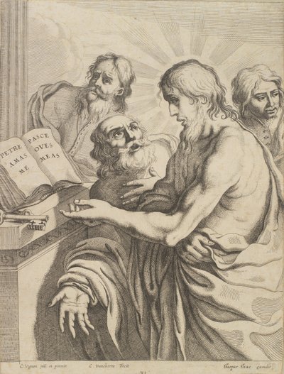 Le Christ présente les clés à Pierre - Cornelis I Danckerts
