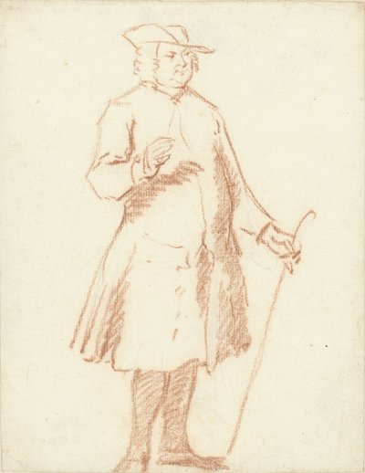 Homme debout avec une canne dans la main gauche - Cornelis Troost