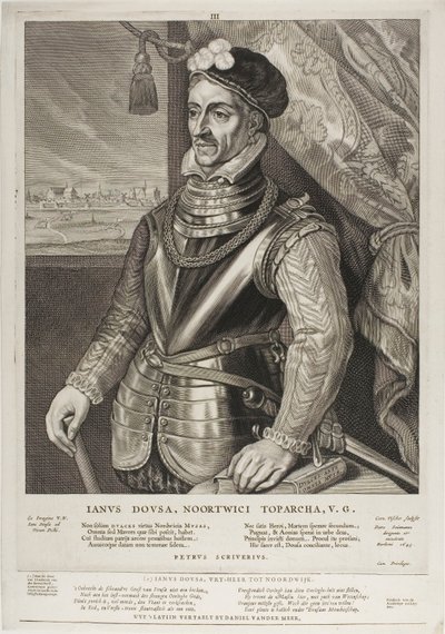 Jan van der Does, planche 3 de Quatuor Personae - Cornelis Visscher