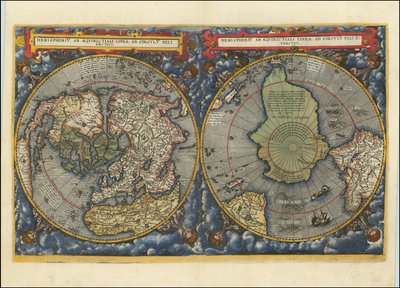 Hemispheriu ab Aequinoctiali Linea, ad Circulu Poli Arctici, 1593 - Cornelis de Jode