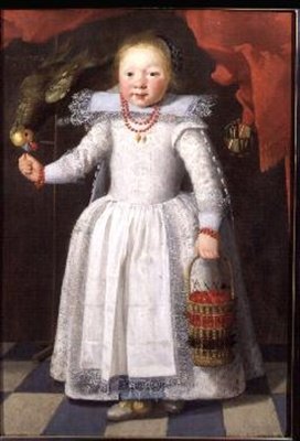 Petite fille avec un perroquet - Cornelis de Vos
