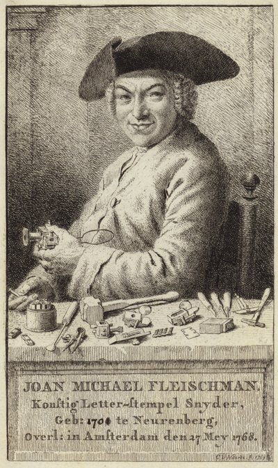 Portrait de Johann Michael Fleischmann - Cornelis van Noorde