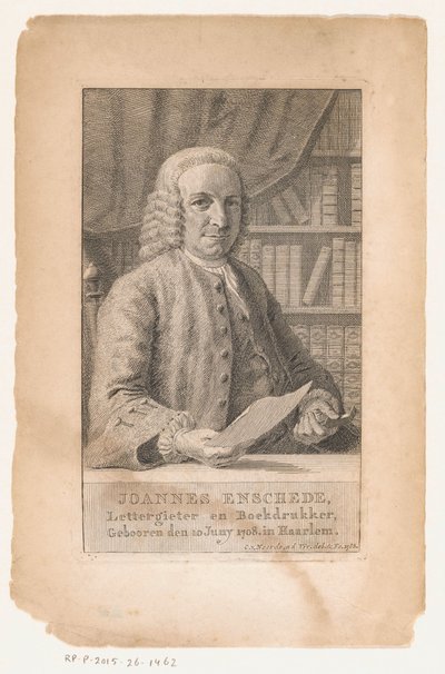 Portrait de Johannes Enschedé - Cornelis van Noorde