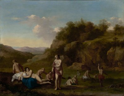 Paysage avec des nus en train de se baigner - Cornelis van Poelenburgh