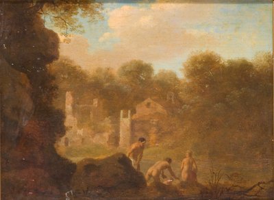 Paysage avec nymphes se baignant, 1606-1667 - Cornelis van Poelenburgh