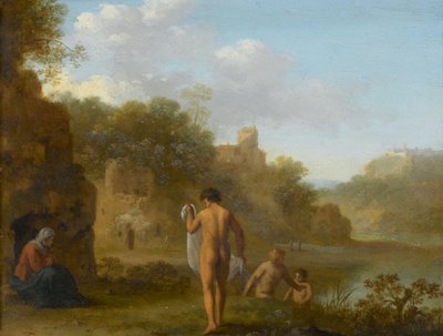 Hommes de bain - Cornelis van Poelenburgh or Poelenburch