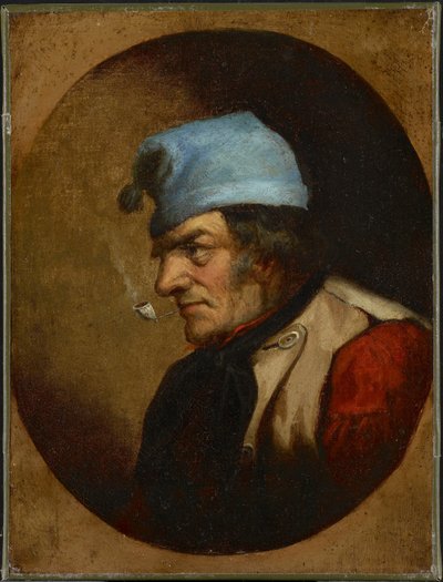 Habitant avec tuque bleue et pipe, vers 1855 - Cornelius Krieghoff