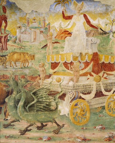 Char de Cérès tiré par des dragons, (détail) - Cosimo (attr. to) Tura