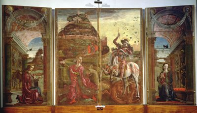 Polyptyque représentant Saint Georges et le Dragon et l