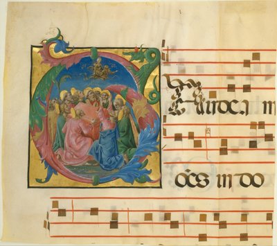Enluminure de manuscrit avec l