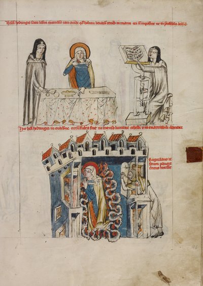 Hedwige écoutant une lecture; Hedwige priant - Court workshop of Duke Ludwig I of Liegnitz and Brieg
