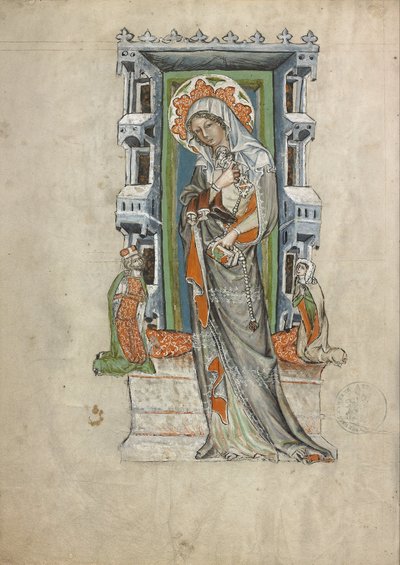 Sainte Hedwige de Silésie avec le duc Ludwig de Legnica et Brieg et la duchesse Agnès - Court workshop of Duke Ludwig I of Liegnitz and Brieg
